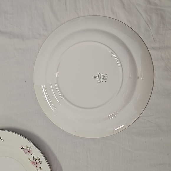 1950s Homer Laughlin Eggshell Nautilus plates cherry blossom pattern (2) - Picture 4 of 7